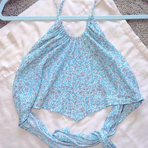 Scarf style tie halter top